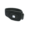 Black RCAI tennis elbow brace with adjustable strap and white logo patch, made in the USA, best orthopedic braces for B2B.
