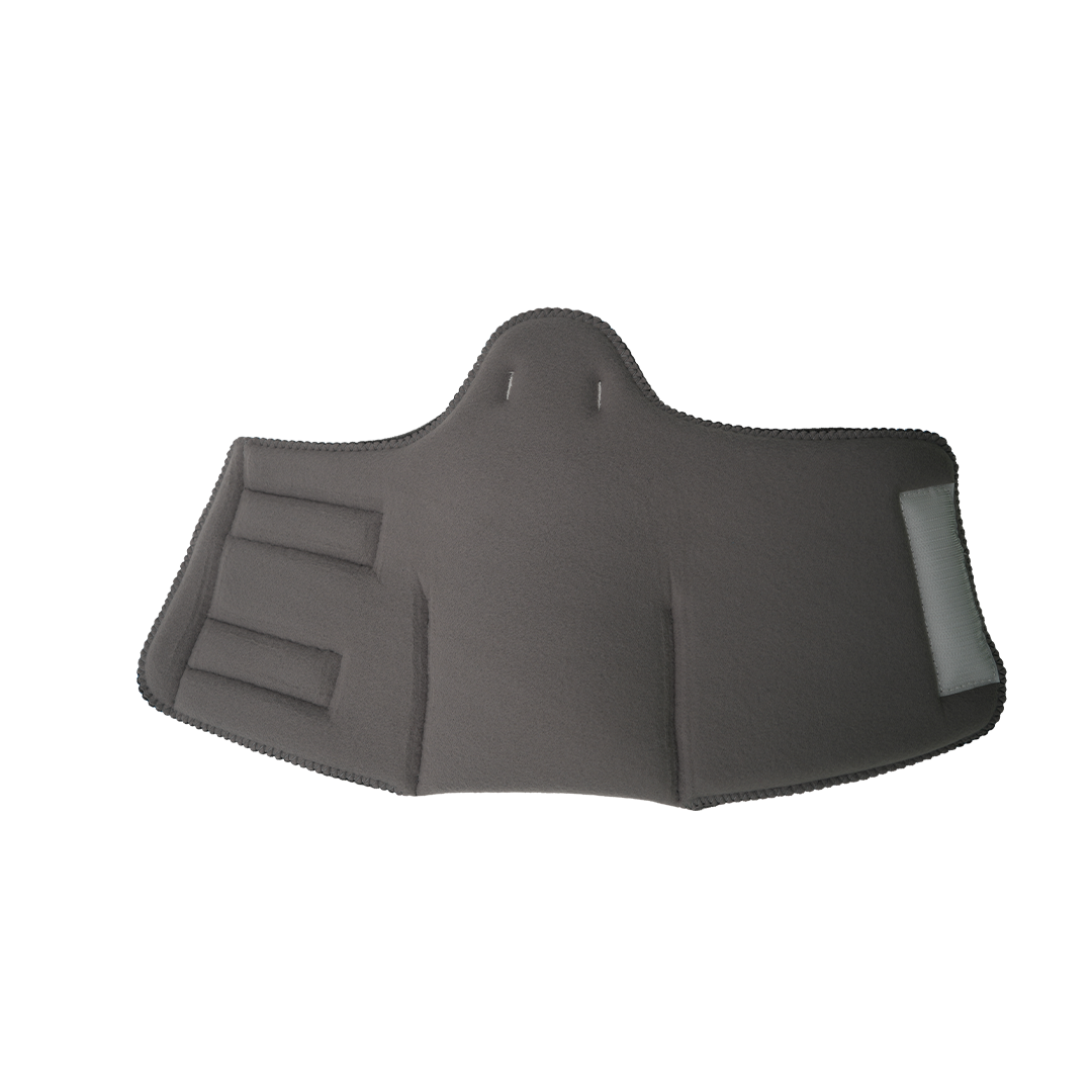 Gray adjustable MPO 2000 orthopedic accessory brace with hook-and-loop straps, made in the USA, RCAI, B2B orthopedics.