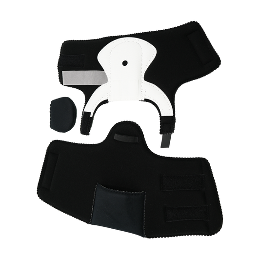 MPO 2000 Active Accessory Kit with black neoprene braces and adjustable straps, made in the USA, rcai, b2b orthopedics.