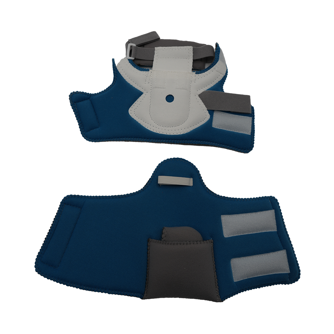 Blue and gray MPO2000 accessory kit parts in small size, made in the USA, designed for best orthopedic braces by RCAI, ideal .