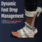 White MPO Active orthopedic foot drop brace with ambulatory attachment, gray straps securing ankle and foot, worn on right.
