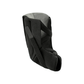 Black soft heel suspension boot with gray cushioned interior, adjustable hook-and-loop straps, made in the USA, best.