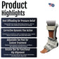 RCAI Multi Podus Orthosis features adjustable toe post, corrective dynamic flex action, and heel offloading heel strap with.