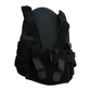 Black short front TLSO brace with adjustable straps and padded support, made in the USA, RCAI, best orthopedic braces for.