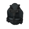 Black RCAI TLSO orthopedic back brace with adjustable straps and padded support, made in the USA, ideal for B2B orthopedics.