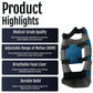 RCAI Premier Knee Orthosis featuring adjustable straps and black durable nylon braces, breathable foam liner, made in the.
