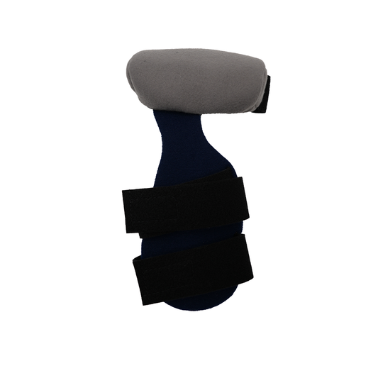 Contour hand brace in navy and gray with two black adjustable straps, made in the USA, best orthopedic braces by RCAI for.