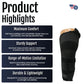 RCAI Single Panel Knee Immobilizer with soft foam padding and breathable design, aluminum stays for sturdy support, made in.