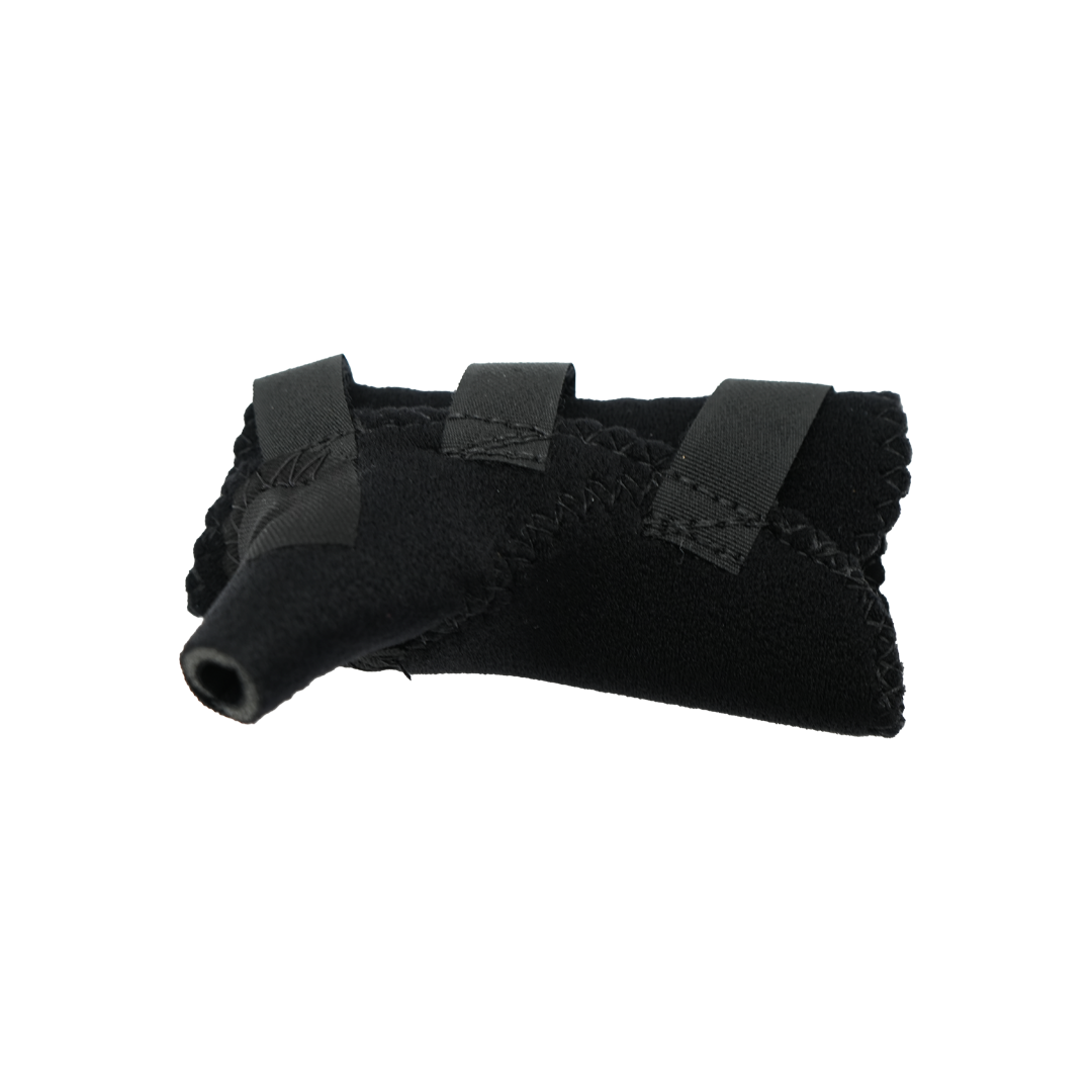 Black pediatric wrist thumb support brace with three adjustable straps, made in the USA, best orthopedic braces by RCAI for.