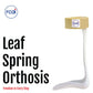 Lightweight white RCAI Leaf Spring Orthosis AFO brace for foot drop, made in the USA, best orthopedic braces, ideal for B2B.