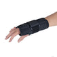 Black ambidextrous wrist brace with breathable mesh, adjustable straps, and reinforced support, made in the USA, best.