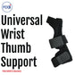 Black Universal Wrist Thumb Support brace with adjustable straps and sturdy reinforcement, made in the USA by RCAI, ideal.