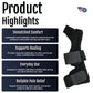 Black neoprene Universal Wrist Thumb Support with adjustable strap and open thumb design, lightweight and breathable,.