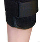 Black neoprene active knee brace with adjustable strap and cushioned interior, made in the USA, RCAI, B2B ortopedics.