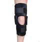 Black adjustable active knee brace with open patella design and velcro straps, made in the USA, RCAI, best orttopedic braces .