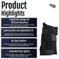 White and black ergonomic wrist extension splint with adjustable straps, breathable mesh material, made in the USA, RCAI,.