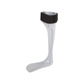 Rigid white RCAI ankle foot orthosis with black adjustable strap, made in the USA, best orthopedic brace for b2b orthopedics .
