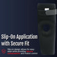 Black RCAI elbow sleeve with open patella design and adjustable hook-and-loop strap, made in the USA, featured for b2b.