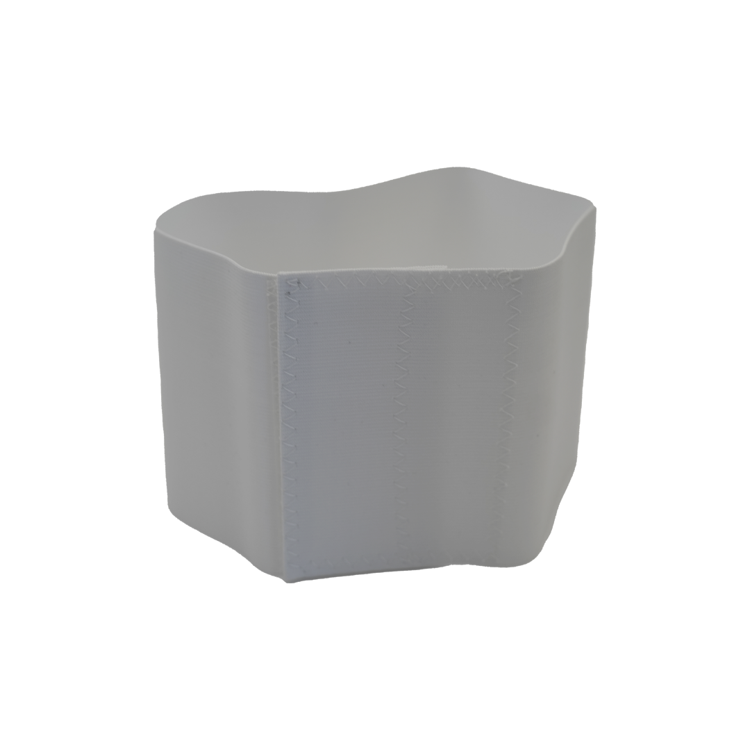 White pediatric abdominal binder with wide, smooth elastic bands and vertical stitching, medical-grade support, made in the.