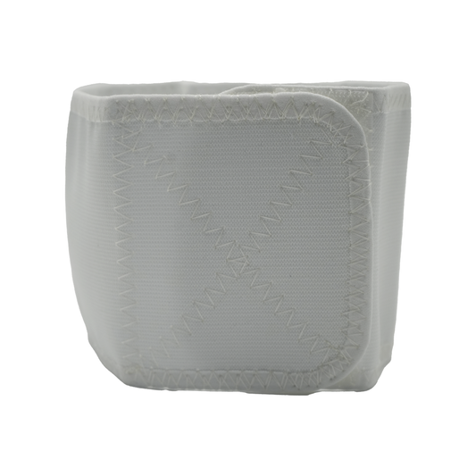 White padded infant shoulder immobilizer with zigzag stitching, made in the USA, best orthopedic braces by RCAI, ideal for.