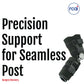 Black Post Operative Pin® knee brace with adjustable straps and hinged support, made in the USA, best orthopedic braces by.