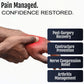 RCAI adaptable resting hand brace on right hand, made in the USA, designed for post-surgery recovery and pain management,.