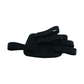 Black rectangular padded brace with three adjustable elastic straps featuring hook-and-loop fasteners, made in the USA.